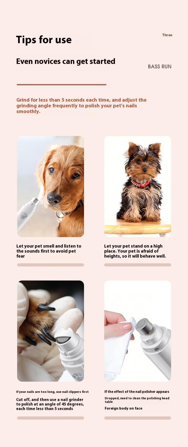 USB Rechargeable Pet Nail Trimmer
