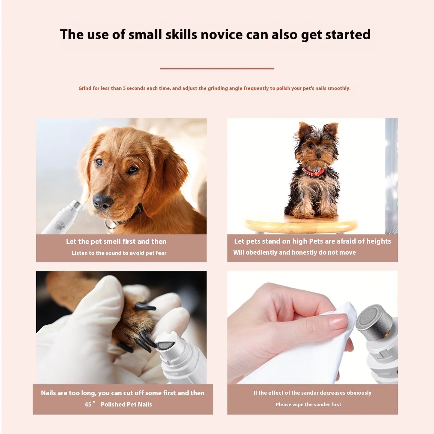 USB Rechargeable Pet Nail Trimmer