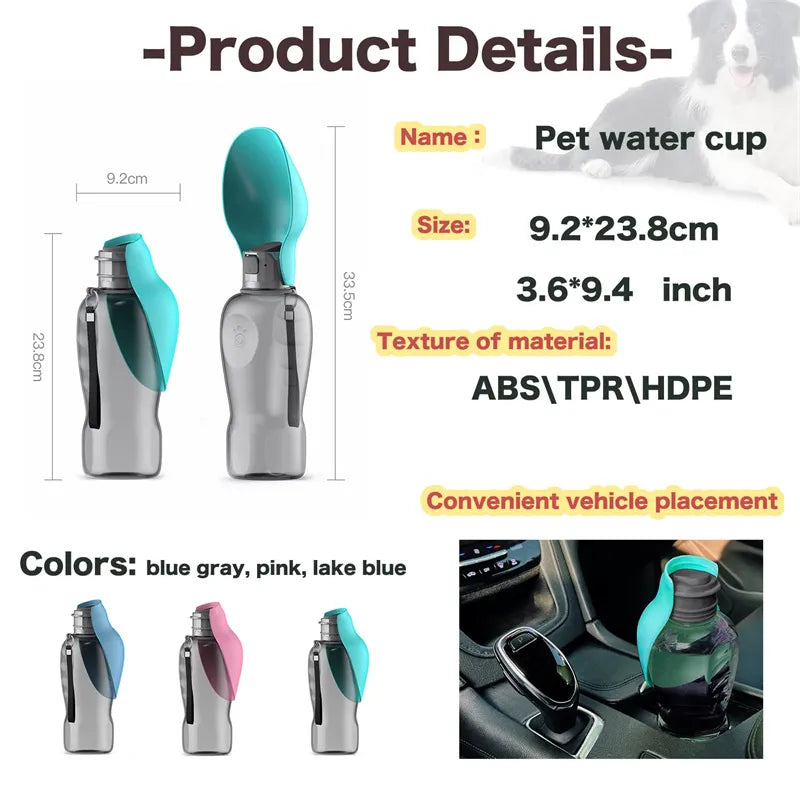 800ml Portable Dog Water Bottle